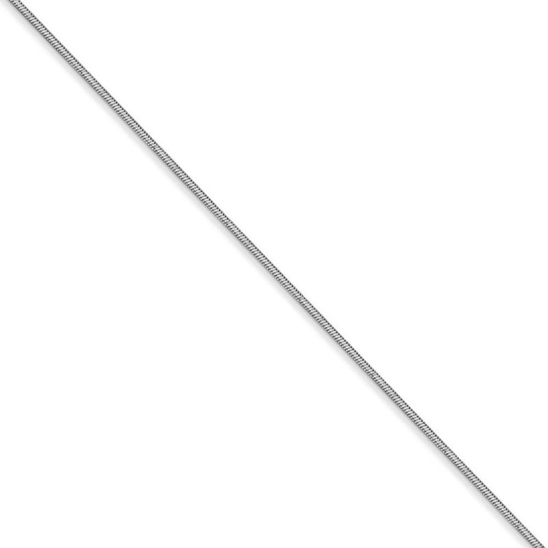 Children's 0.8mm, 14k White Gold, Octagon Snake Chain Necklace, 14in